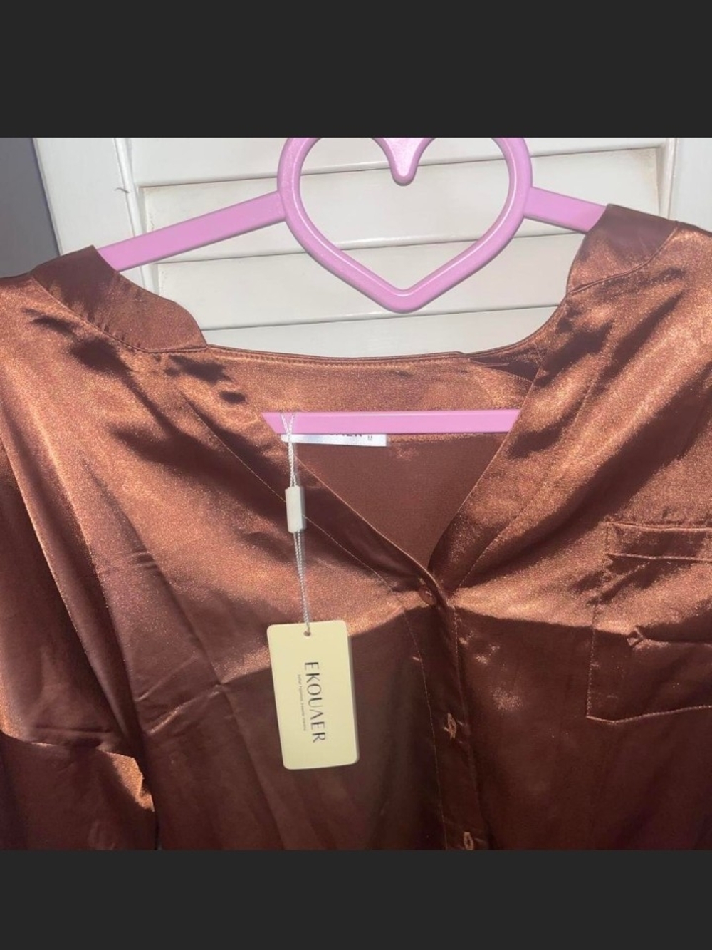 Brown Silk Robe - Picture 3 of 5
